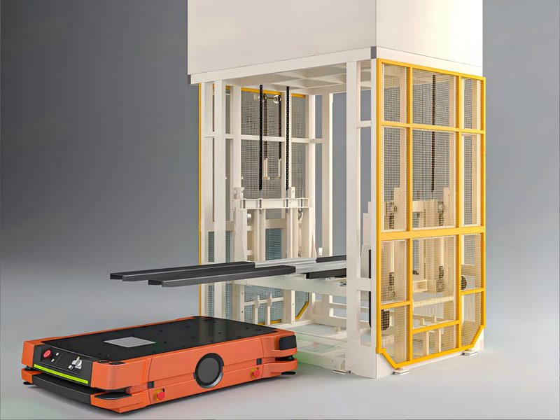 AGV配套智能提升机实现无缝协同，立体化智能搬运解决方案