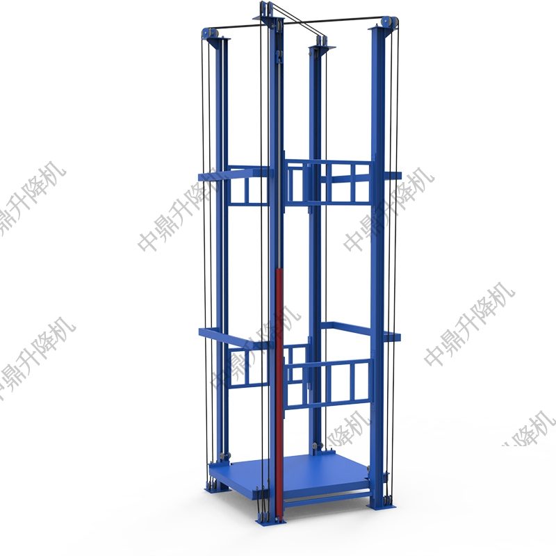 四柱90度进出口式提升机：创新设计优化垂直运输效率(图2)