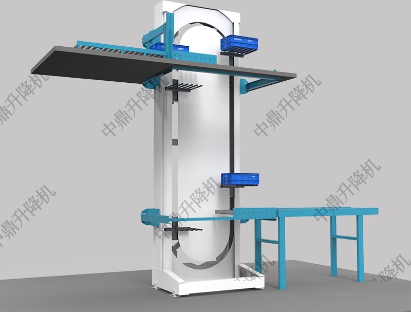叉臂式循环提升机：多行业高效转运与智能化升级核心方案(图1)