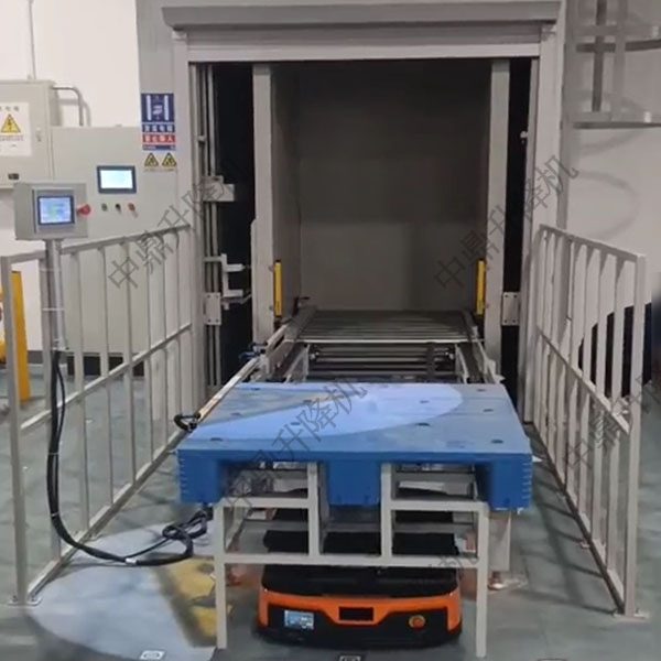 AGV对接往复式提升机：破解智能物流垂直联动效率瓶颈(图1)