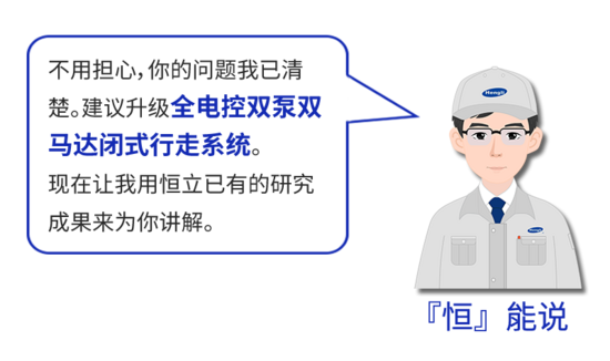 全电控双泵双马达闭式行走系统如何解决跑偏与动力问题(图2)