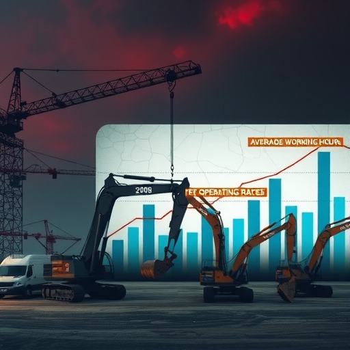 工程机械市场运行数据发布，平均工时与开工率呈现下滑态势